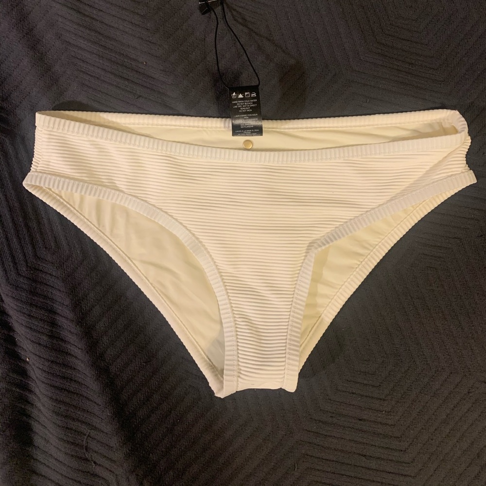 NWT white ribbed dolce vita swim bottoms